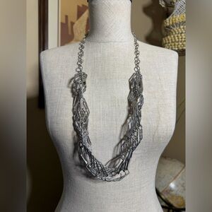 Alfani Silver-Toned Geometric Statement Necklace